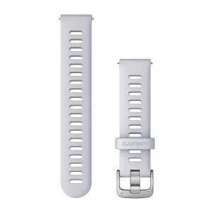 Quick Release Bands (18 mm) Whitestone with Silver Hardware