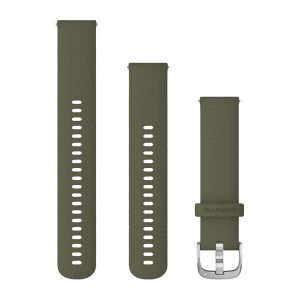 Quick Release Bands (20 mm) Moss with Silver Hardware