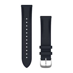 Quick Release Bands (20 mm) Navy Italian Leather with Silver Hardware