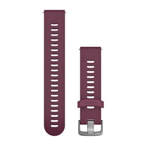 Quick Release Bands (20 mm) Berry Silicone Band with Stainless Steel Hardware