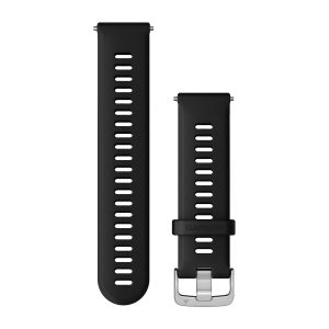 Quick Release Bands (22 mm) Black with Silver Hardware