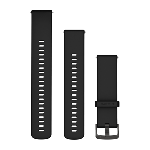 Quick Release Bands (22 mm) Black with Slate Hardware