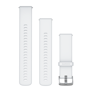 Quick Release Bands (22 mm) Whitestone with Silver Hardware