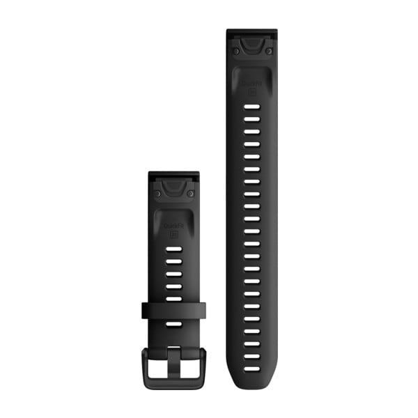 QuickFit® 20 Watch Bands Black Silicone (Large) - Image 2