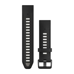 QuickFit® 20 Watch Bands Black/Pebble Gray Silicone