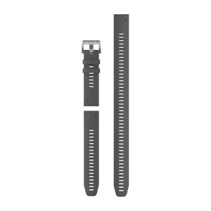 QuickFit® 22 Dive Watch Bands Slate Gray Silicone (3-piece Dive Set)