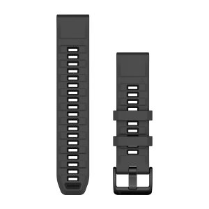 QuickFit® 22 Watch Bands Graphite/Black Silicone