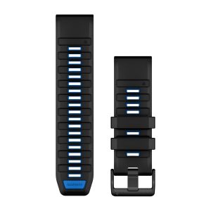 QuickFit® 26 Watch Bands Black/Pilot Blue Silicone