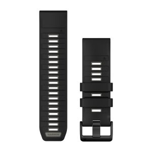 QuickFit® 26 Watch Bands Black/Pebble Gray Silicone