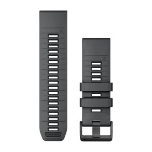 QuickFit® 26 Watch Bands Slate Gray/Black Silicone