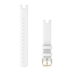 Lily® Bands (14 mm) White Italian Leather with Cream Gold Hardware