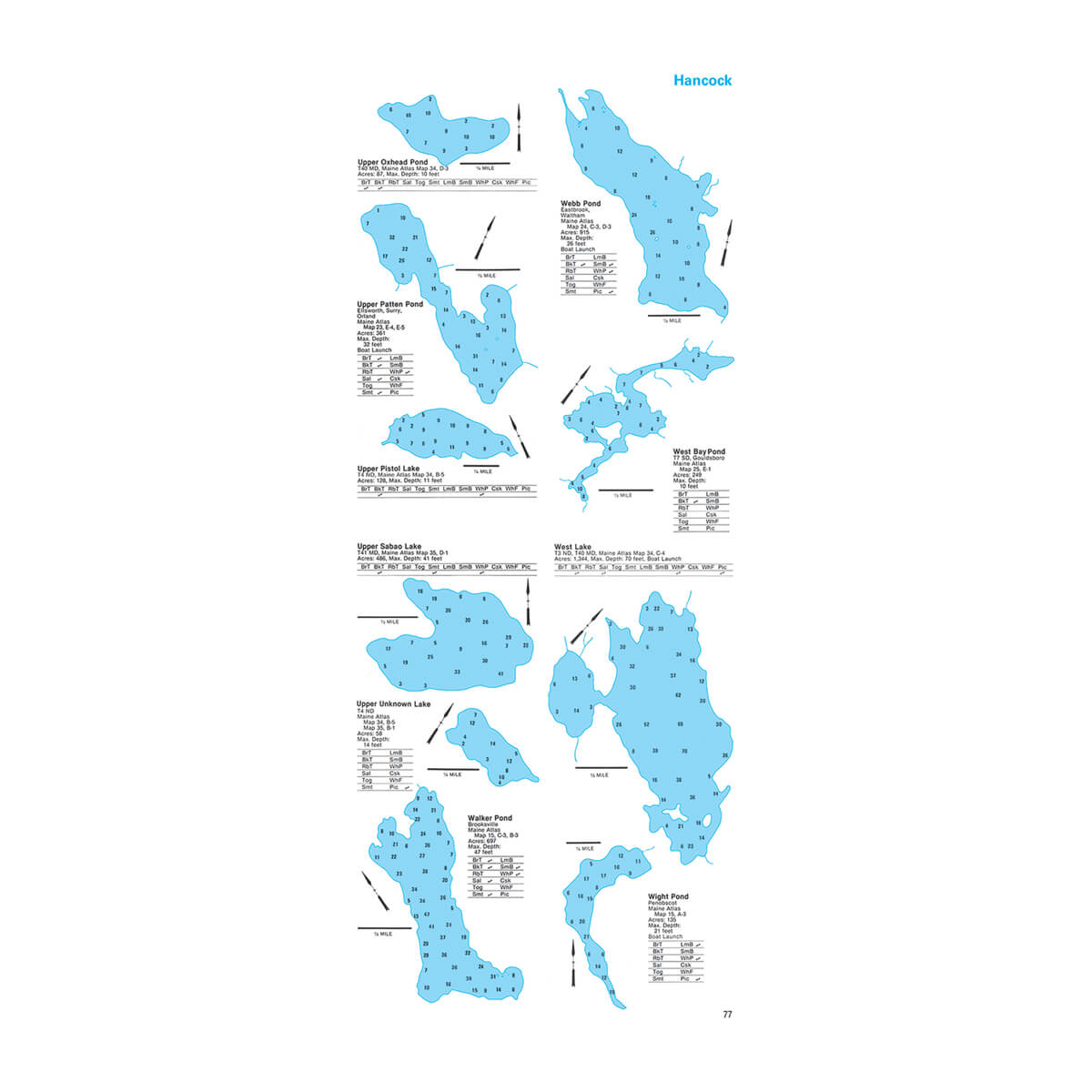 Maine Fishing Depth Maps Maine Fishing Depth Maps - Image 2