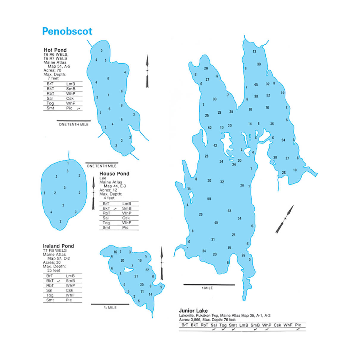 Maine Fishing Depth Maps Maine Fishing Depth Maps - Image 3