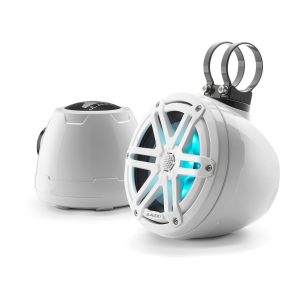 JL Audio® VeX™ Enclosed System M3 6.5" with LED and White Sport Grille (M3-650VEX-Gw-S-Gw-i)