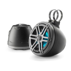 JL Audio® VeX™ Enclosed System M3 6.5" with LED and Gray Sport Grille (M3-650VEX-Mb-S-Gm-i)
