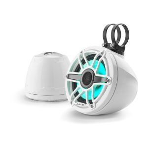 JL Audio® VeX™ Enclosed System M6 6.5" with LED and White Sport Grille (M6-650VEX-Gw-S-GwGw-i)