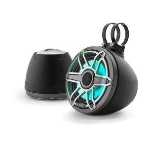 JL Audio® VeX™ Enclosed System M6 6.5" with LED and Titanium Sport Grille (M6-650VEX-Mb-S-GmTi-i)