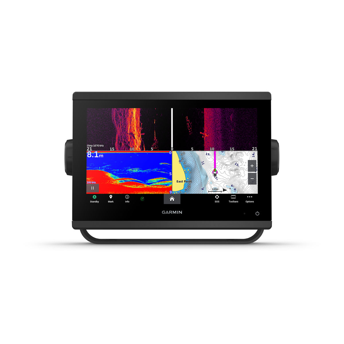 GPSMAP® 923xsv SideVü, ClearVü and Traditional CHIRP Sonar with Worldwide Basemap - Image 5