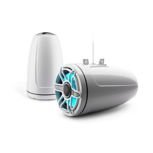 JL Audio® M6 Enclosed Tower Speakers 8.8" with LED and White Sport Grille (M6-880ETXv3-Gw-S-GwGw-i)