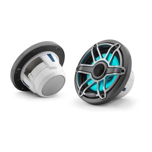 JL Audio® M6 Marine Speakers 6.5" with LED and Titanium Sport Grille (M6-650X-S-GmTi-i)