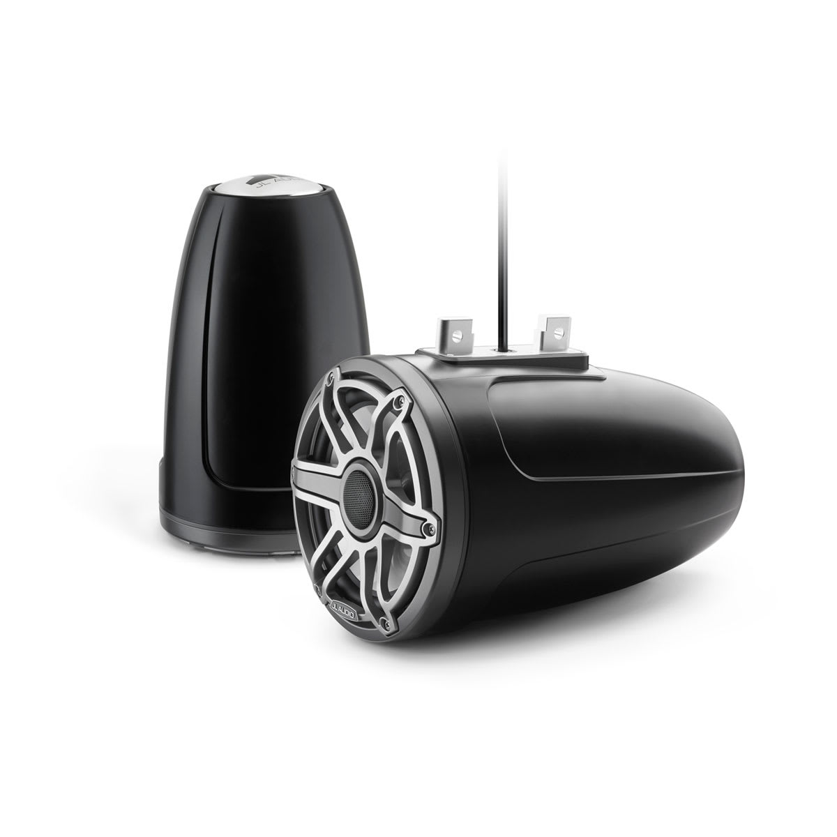 JL Audio® M6 Enclosed Tower Speakers 7.7" with Titanium Sport Grille (M6-770ETXv3-Sb-S-GmTi)