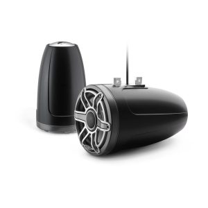 JL Audio® M6 Enclosed Tower Speakers 8.8" with Titanium Sport Grille (M6-880ETXv3-Sb-S-GmTi)