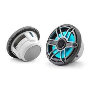 JL Audio® M6 Marine Speakers 7.7" with LED and Titanium Sport Grille (M6-770X-S-GmTi-i)