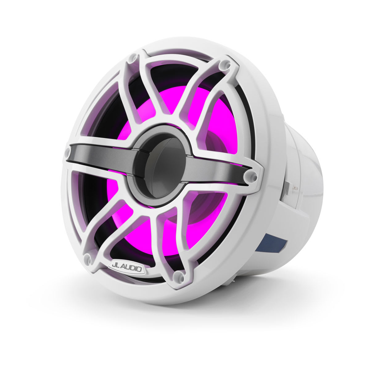 JL Audio® M6 Marine Subwoofer 8" LED and White Sport Grille (M6-8IB-S-GwGw-i-4) - Image 3