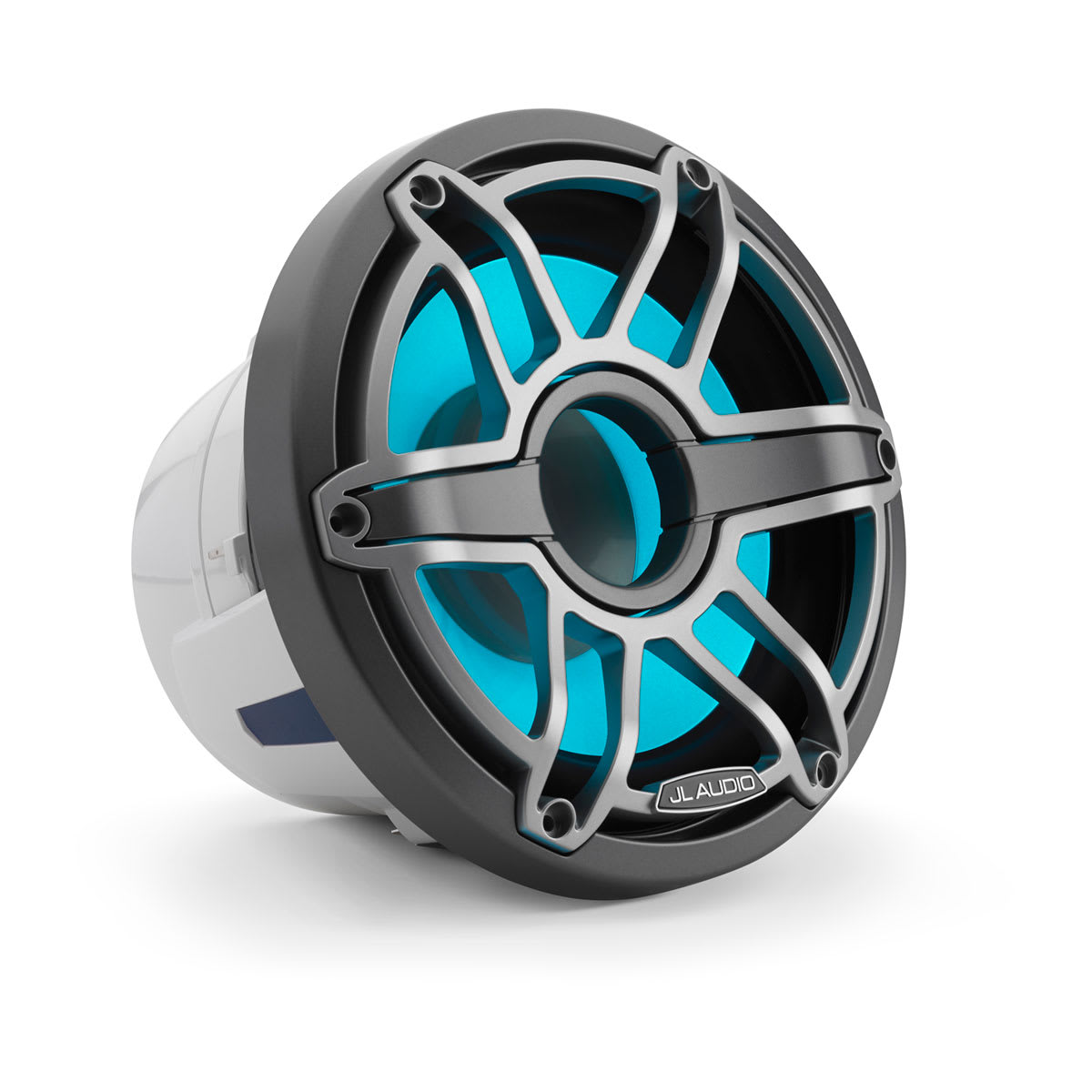 JL Audio® M6 Marine Subwoofer 8" with LED and Titanium Sport Grille (M6-8IB-S-GmTi-i-4) - Image 2