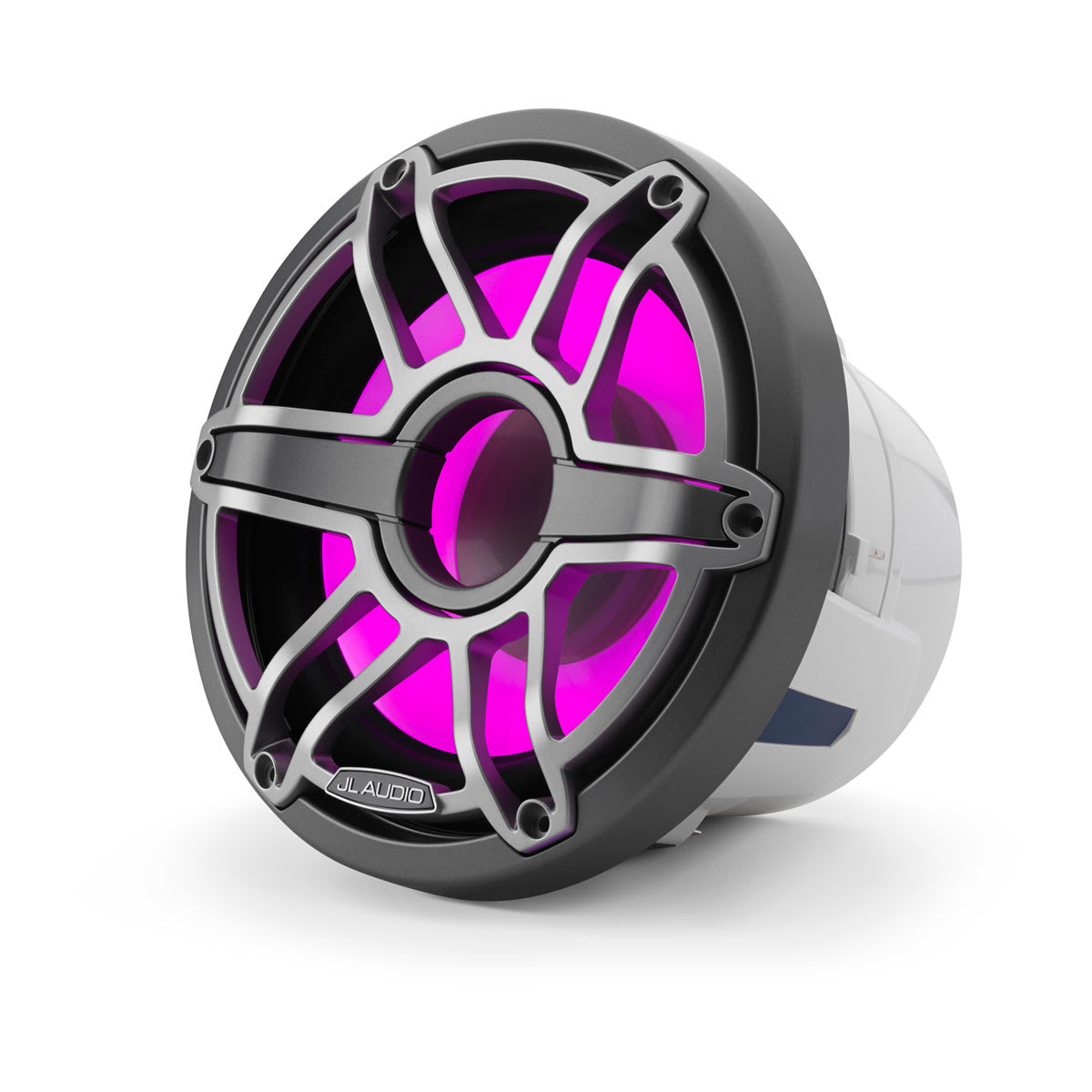 JL Audio® M6 Marine Subwoofer 8" with LED and Titanium Sport Grille (M6-8IB-S-GmTi-i-4) - Image 3