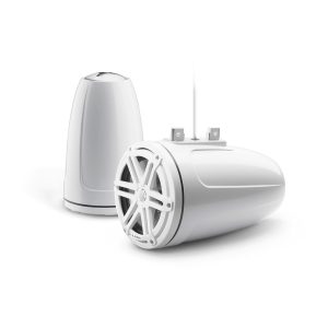 JL Audio® M3 Enclosed Tower Speakers 7.7" with White Sport Grille (M3-770ETXv3-Gw-S-Gw)