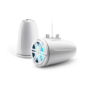 JL Audio® M3 Enclosed Tower Speakers 7.7" with LED and White Sport Grille (M3-770ETXv3-Gw-S-Gw-i)