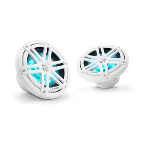 JL Audio® M3 Marine Speakers 6.5" with LED and White Sport Grille (M3-650X-S-Gw-i)