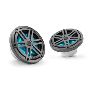 JL Audio® M3 Marine Speakers 6.5" with LED and  Gray Sport Grille (M3-650X-S-Gm-i)