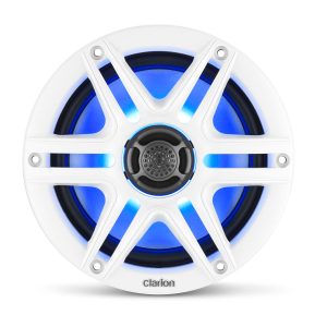 Clarion® Marine CMS Speakers 6.5" with LED and White and Black Sport Grille (CMS-651RGB-SWB)